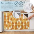 thumbnail image 5 of Orange Yellow Small Sink Skirt 10"Wx11"L,Dustproof Under Sink Curtain with Self Adhesive Tape,Farmhouse Abstract Geometric Hexagon Art Cabinet Curtain Cover for Bathroom Vanity,Kitchen Storage Shelf, 5 of 9