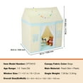 thumbnail image 2 of KFFKFF Children's Playhouse, Suitable for Ages 1-5, Includes Mat & Light, Indoor/Outdoor Use, Window-Equipped Castle Design, Beige, Ideal for Both Boys & Girls, 2 of 9