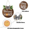 thumbnail image 5 of Magnetic Interchangeable Welcome Sign - 14 Seasonal Wooden Door Hanger for Farmhouse Porch, Holiday Decor (Christmas/4th of July/Halloween), Housewarming Gift 12x12 Inch, 5 of 8