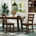 thumbnail image 2 of Furniture of America Elsbeth Wood Dining Side Chair in Walnut (Set of 2), 2 of 7