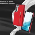 thumbnail image 3 of Compatible with Samsung Galaxy S23 Case, Crossbody Wallet Case, Adjustable Detachable Lanyard Neck Strap with Kickstand Leather Card Holder Protective Cover for Samsung Galaxy S23,Red, 3 of 10