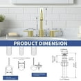 thumbnail image 6 of 304 Stainless Steel Widespread Bathroom Sink Faucet Brushed Gold 2 Handle 8 Inch 3 Hole with Pop Up Drain, 6 of 7