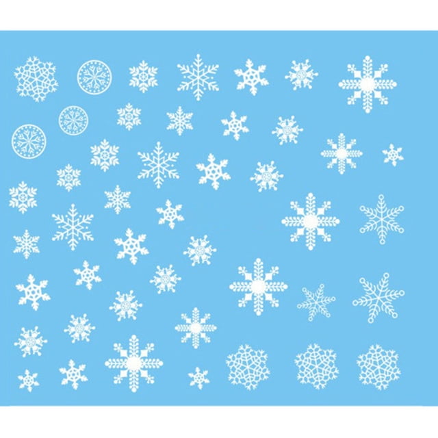 1 Sheet Christmas 3D Nail Sticker Snowflakes Snowflakes nail Nail Tips Tatoos Party Manicure Transfer Sticker