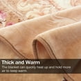 thumbnail image 3 of MERRY HOME Korean Fleece King Size Blanket, 85 x 95 Inches - 9 Lbs, Soft Warm Mink, Thick Raschel for Winter, Autumn (Khaki with Floral), 3 of 9