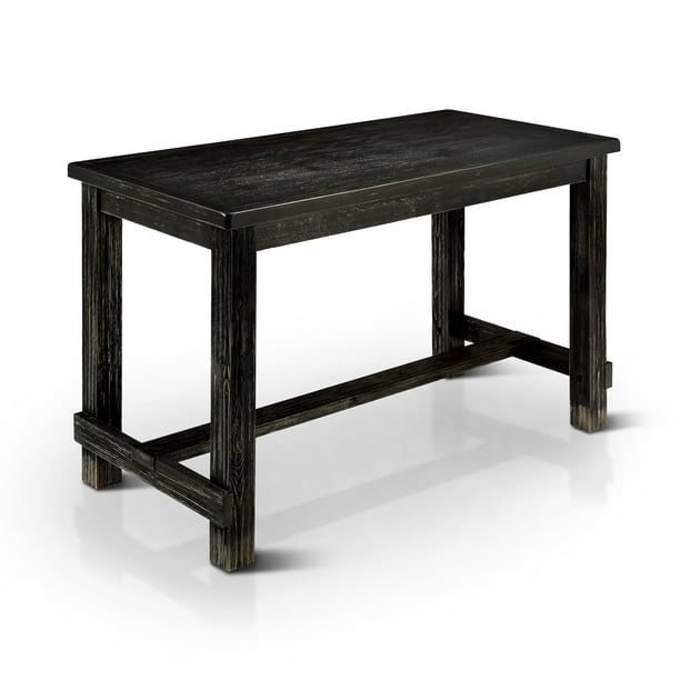 Dining Table Antique Black, Black Rustic Farmhouse Dining Table