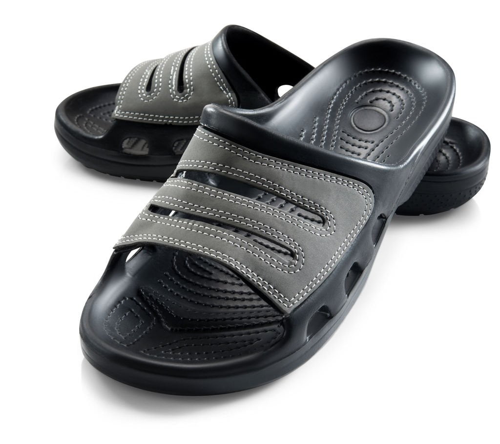 HEVA Slide Sandals Mens Open Toe Beach Pool Shoes