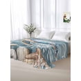 thumbnail image 6 of Blue Turtle Coastal Flat Sheet Only Twin Size, Soft Breathable Bed Top Sheets for Mattress, Summer Beach Nautical Starfish Coral Luxury Bedding Flat Sheets for Home Hotel Bedroom Bed Protection, 6 of 9
