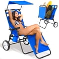 thumbnail image 6 of MOPHOTO Beach Chair with Canopy Shade, Folding Beach Cart Chair w/Wheels, Outdoor Recliner Patio Lounge Chairs for Camp, Tailgates, Fishing - Support 400 LBS, 6 of 11
