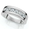 thumbnail image 2 of Pompeii Men's 5/8Ct Diamond 6-Stone Polished Wedding Ring Lab Grown 10k Gold (F/G,VS1-VS2), 2 of 5