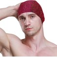 thumbnail image 3 of FYBTO Bonnet de Bain Style Luxe Rétro Rouge Unisexe Adulte FYBTO Polyester, 3 of 4