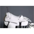 thumbnail image 2 of KGN Leather Barrel Racing Horse Saddle, White, 2 of 4