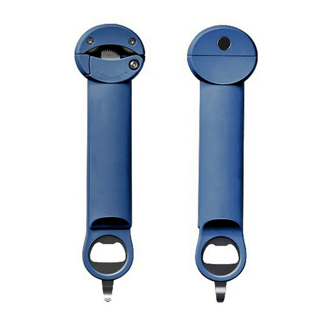 Graflsoa Ouvre-Bouteille Magnétique Rétractable avec Poignée Ergonomique, Bleu - Outil de Cuisine Compact, Durable et Polyvalent pour un Retrait Facile du Couvercle