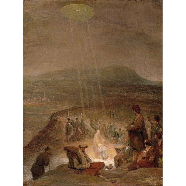Baptism Of Christ C 1710 Traditional Christian Art Bible Scene Spaceship Art Print Wall Art By Aert De Gelder Walmart Com Walmart Com