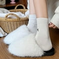 thumbnail image 4 of Xfvqtps Fuzzy Slippers for Women Fluffy Close Toe Slide House Slippers for Indoor Bedroom Warm Furry Slipper for Fall Winter White, 4 of 8