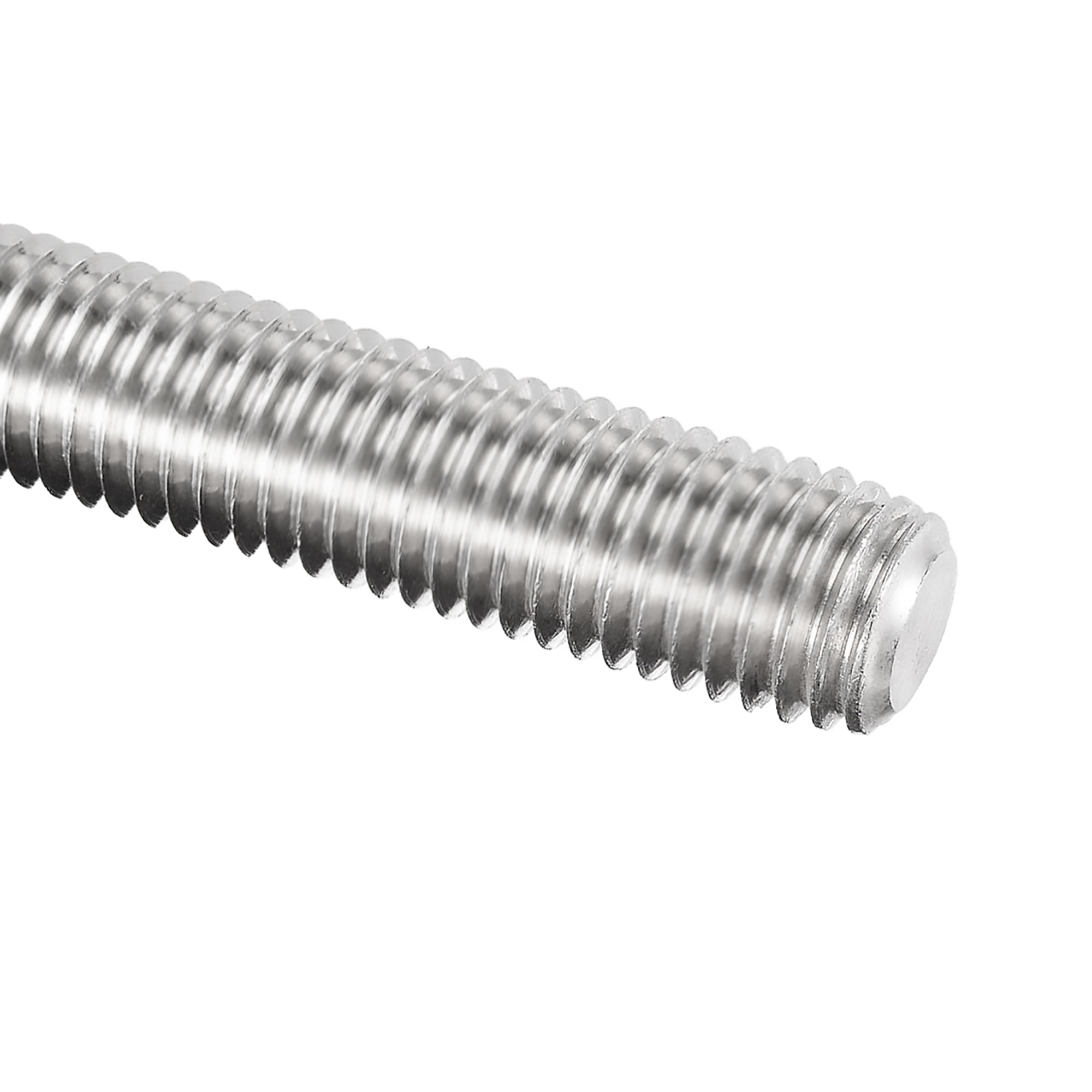 Uxcell M18 Dia 250mm Length 304 Stainless Steel Left Hand Thread Fully Threaded Rod
