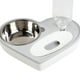 thumbnail image 5 of de de agua y alimentos para perros doble portátil, cuenco de material acero inoxidable, dispensador automático de agua, alimentador de alimentos gris, 5 of 9