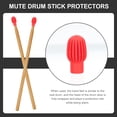 thumbnail image 4 of OULII 2 Pcs Silencieux de Tambour Caisse Claire Rouge en Silicone pour Protection des Musiciens, 4 of 8