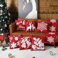 thumbnail image 6 of Nkmbld Christmas Decorative Throw Pillows Christmas Home Decoration Canvas Embroidered Deer Snow Pillow for Sofa, Couch, Bed and Car, 6 of 7