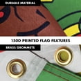thumbnail image 4 of G128 Combo Pack: 6 Feet Tangle Free Spinning Flagpole (Silver) Ethiopia Ethiopian Flag 3x5 ft Printed 150D Brass Grommets (Flag Included) Aluminum Flag Pole, 4 of 8