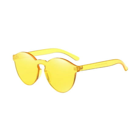OkrayDirect Women Fashion Cat Eye Shades Sunglasses Integrated UV Candy Colored Glasses