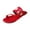Red, variant on XIAQUJ Ladies Summer Retro Leisure Weaving Flowers Ethnic Bohemian Style Large Size Flat Sandals Slippers Sandals for Women 2024 Black 7.5