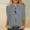 Gray, variant on HOMBOM Cute Tops For Women Y2k Army Green 3/4 Sleeve Crew Neck Easter Cross Print Shirts Easter T Shirts For Women L