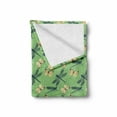 thumbnail image 2 of Dragonfly Soft Flannel Fleece Throw Blanket, Random Design of Wild Nature Insects Cabbage Butterflies, Cozy Plush for Indoor and Outdoor Use, 50" x 70", Petrol Blue Pale Green, by Ambesonne, 2 of 6