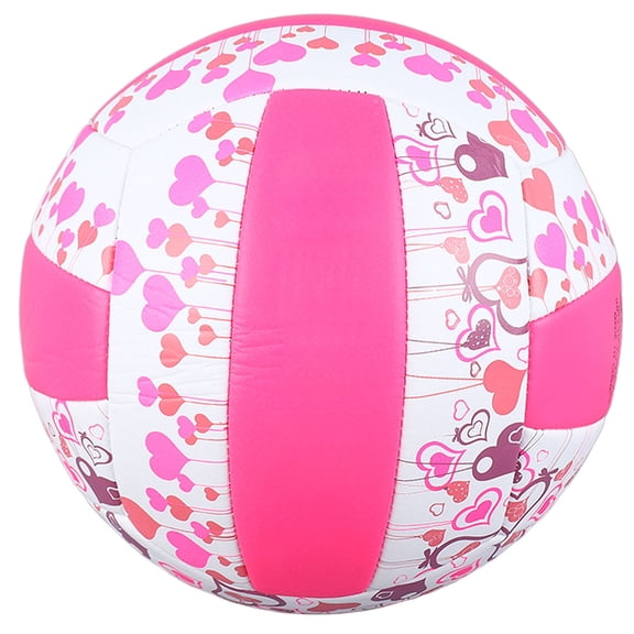 Balón de voleibol de entrenamiento de tamaño 5, de PU, suave, para interiores y exteriores, para estudiantes, piscina, gimnasio, entrenamiento, color rosa
