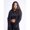 Black, variant on Athletic Fitted Zip-Up Hoodie Jacket with Pockets