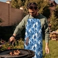 thumbnail image 4 of Blue Camouflage Bigfoot Pattern Apron-Garden Aprons for Women with Pockets-Cotton Linen Waterproof Kitchen Cooking Gardening Aprons Adjustable for Kitchen,Cooking,BBQ and Salon 33x27 Inch, 4 of 7