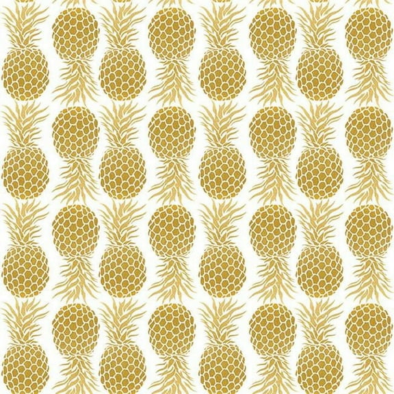 9 ft. x 18 in. Self Adhesive Shelf Liner, Gold Pineapple