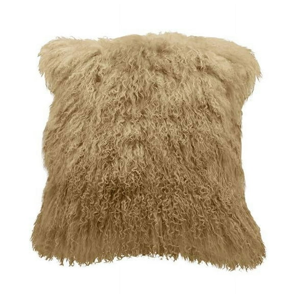 BS Trading Rug H-TIB-10-P16 16 in. No.10 Tibetan Pillow, Champagne