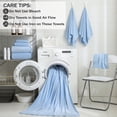 thumbnail image 3 of Green Essen 4 Pack Oversized Bath Towel Sets 700 GSM Soft Shower Towels 35 x 70 Inches Quick Dry Bath Sheets Highly Absorbent Bath Towel Clearance for Bathroom Spa Hotel Gym(Blue), 3 of 8