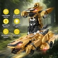 thumbnail image 5 of Allaugh Dinosaur Transform RC Cars 2.4Ghz Remote Control Car Robot with 360 °Rotation One Button Deformation Car Toy Gifts for Boys Age 4-7 8-12, 5 of 7