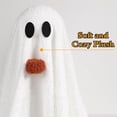 thumbnail image 3 of Cadancy Halloween Decorations Light Up Furry Ghost with Pumpkin Standing Spooky LED Figurine Indoor Outdoor Front Door Porch Yard Table Centerpiece Holiday Party Ornament Home Decor, 3 of 7