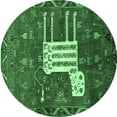 thumbnail image 1 of Ahgly Company Indoor Round Animal Emerald Green Traditional Area Rugs, 3' Round, 1 of 4