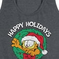 thumbnail image 3 of Garfield - Happy Holidays Wreath - Women's Racerback Tank Top, 3 of 5