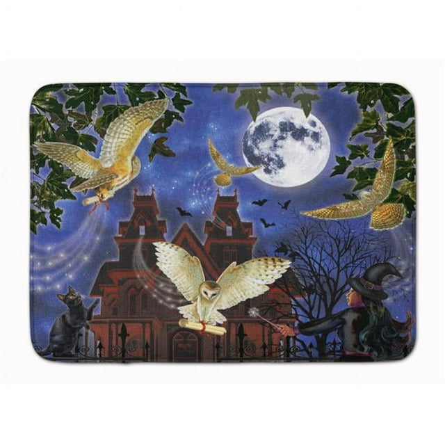 Carolines Treasures PRS4051RUG Tapis en Mousse à Mémoire de Forme Lavable en Machine Hibou Halloween 19 x 27 Po