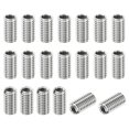 thumbnail image 1 of Unique Bargains Adaptateurs de Filetage Manchon Réducteur Écrou 20 Pcs M8x1.25 Mâle à M6x1 Femelle Insert de Réparation Écrou 15mm, 1 of 7