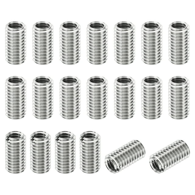 Unique Bargains Adaptateurs de Filetage Manchon Réducteur Écrou 20 Pcs M8x1.25 Mâle à M6x1 Femelle Insert de Réparation Écrou 15mm