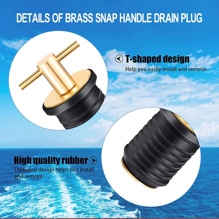 Livewell Plug Marine Hardware Adjustable T-Handle Twist-in Drain Plug Bung Socket For Dinghy Kayak Canoe Yacht Speedboat Boat Accessories - Boat Brass Drain Plug And Drain Plug T Handle Drain Plug
