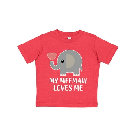 

Inktastic My Meemaw Loves Me Grandson Granddaughter Gift Toddler Boy or Toddler Girl T-Shirt