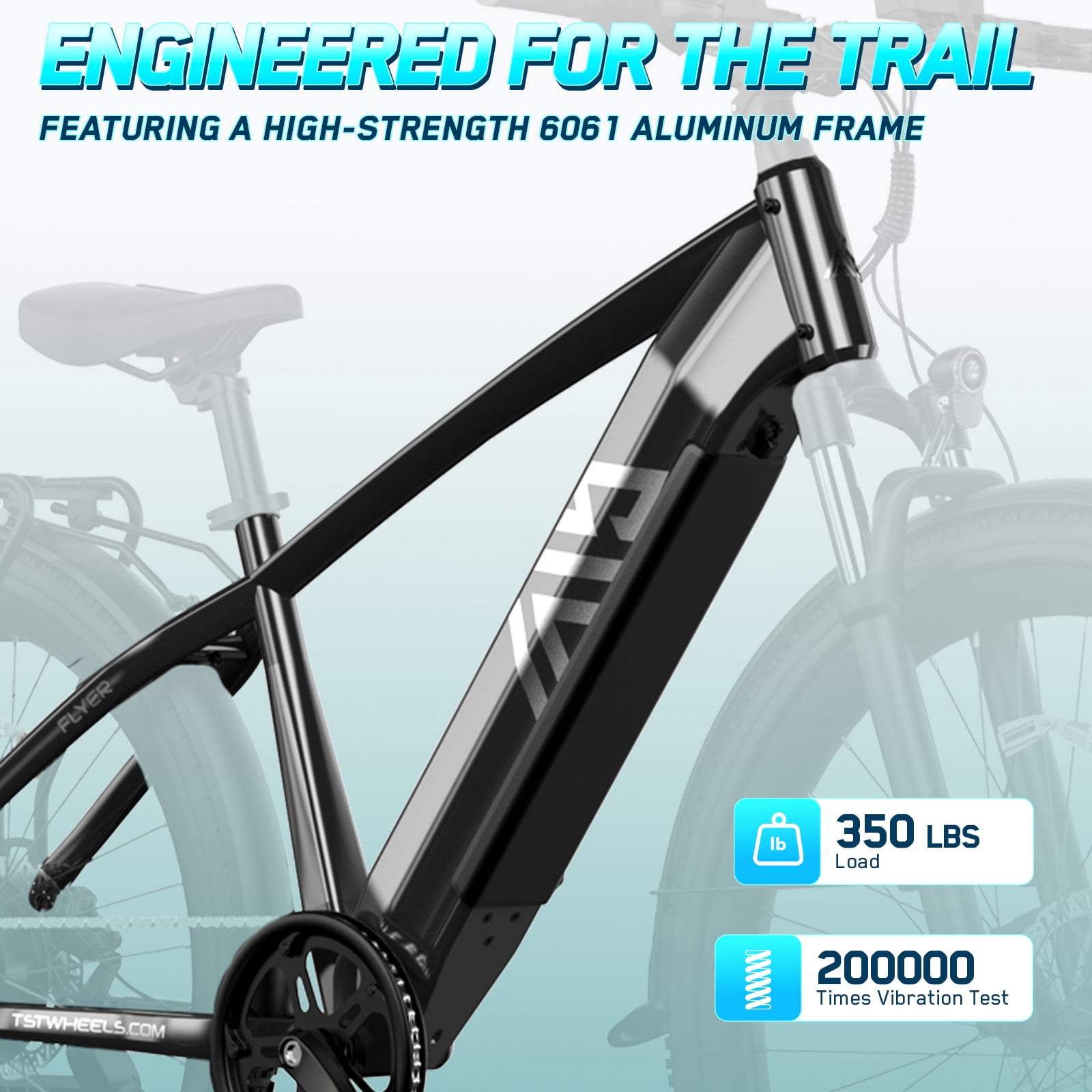 TST Electric Bike for Men, Peak 1000W E Mountain Bike, Electric Bicycle, 27.5" Tire EBike, Hydraulic Disc Brakes, 48V/15Ah Battery