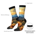 thumbnail image 4 of KLL Sunset Sky Sunflower Print Cool Socks Men's Women's Crew Socks Funny Crazy Novelty Stockings, 4 of 6
