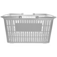 thumbnail image 1 of OULII Plastic Grocery Basket Grey 1Set For Shopping Experience, 1 of 8