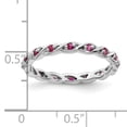 thumbnail image 2 of Created Ruby Sterling Silver Ring, 2 of 5
