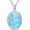 Style 3-Turquoise, variant on 925 Sterling Silver Oval Moonstone/Turquoise Pendant Necklace, Dainty Necklace Jewelry Gifts for Women, with 18+2inch Chain