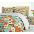 thumbnail image 5 of Ambesonne Floral Duvet Cover Set, Retro Simple Flowers, 2-Calking, Multicolor, 5 of 7