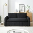 thumbnail image 2 of LUCKHAO 3 in 1 Convertible Sleeper Sofa Bed with Pull Out Bed , Comfy Teddy Convertible Deep Seats Sofa Loveseat , Sleeper Sofa Futon Couches for Living Room, 2 of 10