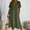 Army Green, variant on Womens Fashion Button Up Shirt Dress Dress Summer Long Dresses with Pockets Knee Length Dresses
